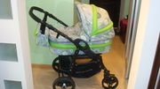 коляска детская, Анмар,  серо-зелёного цвета